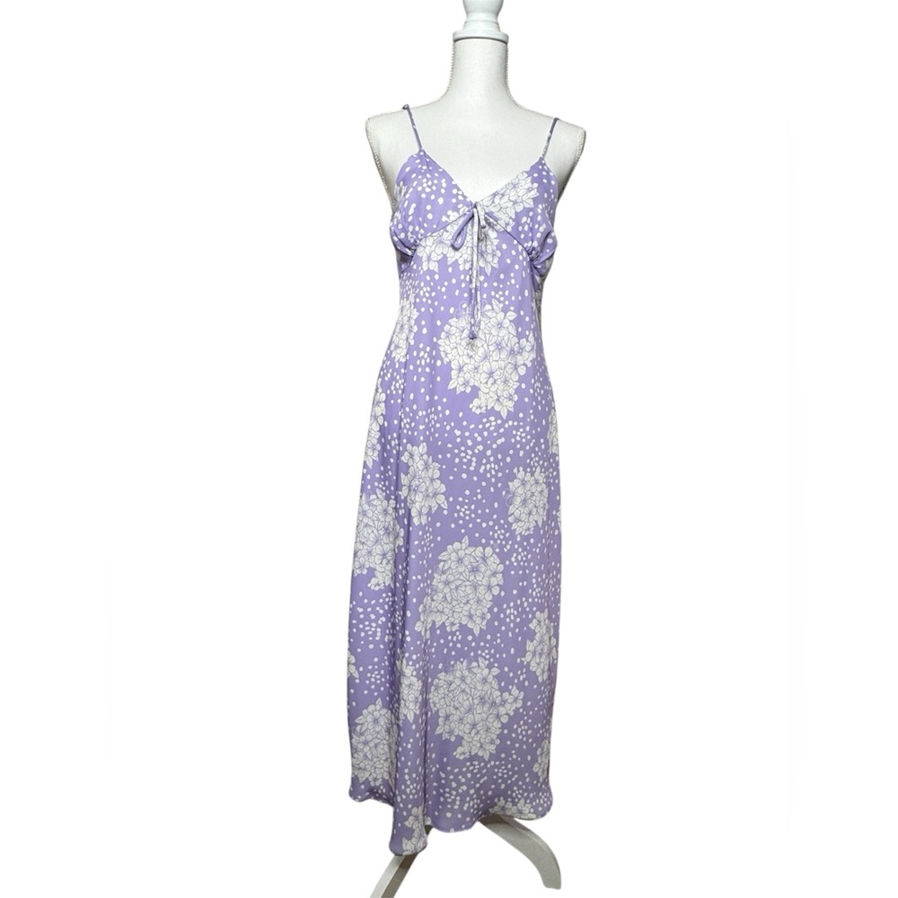 RESA Slip Dress Suki Vintage Lavender Hydrangea Floral Boho Fairy SZ Large